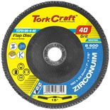 FLAP DISC ZIRCONIUM 180MM 40GRIT ANGLED