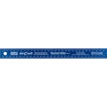 300MM CORK BACKED STAINLESS STEEL RULER BLUE