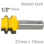 DRAWER LOCK 27MM X 19MM  1/2' SHANK