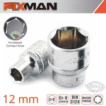 FIXMAN 3/8' DRIVE HEX SOCKET 12MM