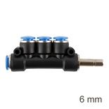 INSERT MANIFOLD SIDE 4-PORT PU 6MM