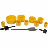 HOLESAW SET 13PCE IN CASE CARBON STEEL