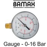 PRESSURE GAUGE 0-16BAR 1/4LOWER63MM PACKAGED