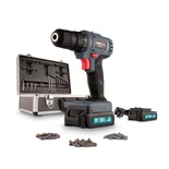 Power Plus - 18V Cordless Compact Screwdriver/Drill + Kit - Grey