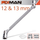 FIXMAN HINGED SOCKET WRENCH 12X13MM