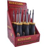 SCREWDRIVER 6 IN 1 CRV BITS PER BOX OF 9