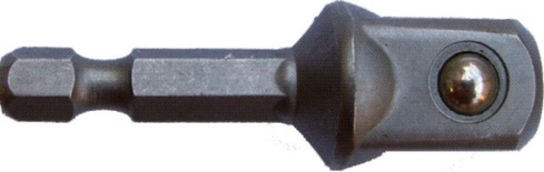 SOCKET ADAPTOR 3/8'M SQ X 50MM 1/4'M HEX SHANK BULK