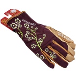 LADIES SLIM FIT MEDIUM GARDEN GLOVES MAROON