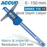 DIG. CALIPER 150MM 0.04MM ACC. HOOK DEPTH 0.01MM RES. S/STEEL