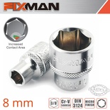 FIXMAN 3/8' DRIVE HEX SOCKET 8MM