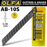 OLFA BLADES STAINLESS STEEL 10/PACK 9MM CARDED