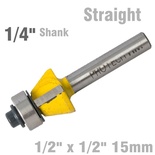 BEVEL TRIM BIT 1/2' X 1/2' 15  1/4' SHANK