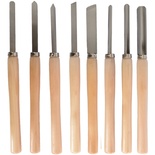 CHISEL SET WOOD TURNING 8 PIECE STD WOODEN CASE