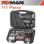 FIXMAN SOCKET TOOL SET 111PC 1/4'&1/2' DRIVE