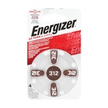 ENERGIZER HEARING AID BATTERY AZ312 BROWN 4 PACK (MOQ 6)