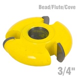 3 WING CUTTER 3/4' BEAD/FLUTE/COVE