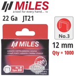 GALV STAPLES 22G JT21 12MM X 1000PCS MILES NO3