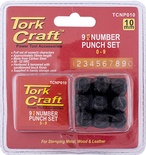 NUMBER PUNCH SET 10MM (0-9MM) BLACK FINISH