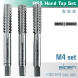 HAND TAP SET IN POUCH M4 HSS 0.7MM PITCH