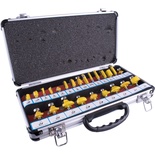 ROUTER BIT SET 24PC ALUMINIUM CASE 1/4 SHANK