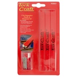 7PC TORK CRAFT CARPENTERS PENCIL SET 6 X PENCIL 1 X SHARPENER