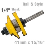 RAIL & STYLE OGEE RAIL & STYLE 41MM X 15/16' 1/4' SHANK