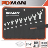 FIXMAN 9PCS COMBINATION SPANNER SET 8-10-11-12-13-14-15-17-19