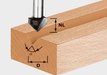 CUTTER - V GROO HW D14-7-90GRAD