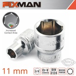 FIXMAN 3/8' DRIVE HEX SOCKET 11MM