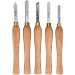 CHISEL SET WOOD TURNING 270MM  HSS 5 PIECE WOOD CASE