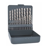 COBALT DRILL BIT SET 25 PIECE 1-13MM X 0.5  IN METAL CASE